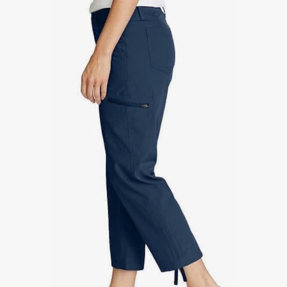 Eddie Bauer Ripstop Crop Pant Size 4 Medium Indigo (blue)